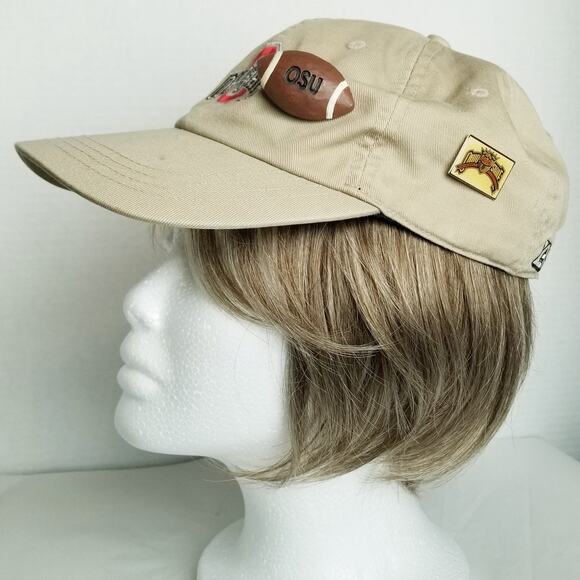 AHEAD Extreme Fit OSU Ball Cap Embellished With Pins Attached, Lightly Worn - Picture 1 of 11